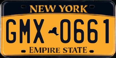 NY license plate GMX0661