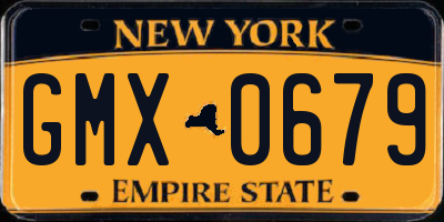 NY license plate GMX0679