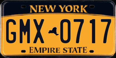 NY license plate GMX0717