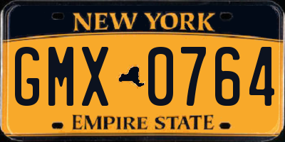 NY license plate GMX0764