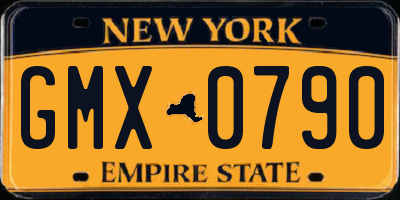 NY license plate GMX0790