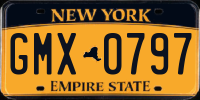 NY license plate GMX0797