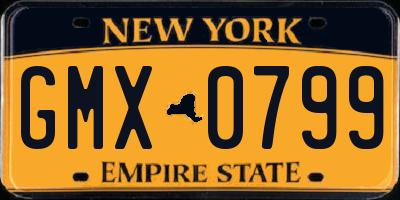 NY license plate GMX0799