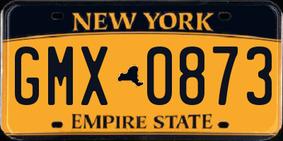 NY license plate GMX0873