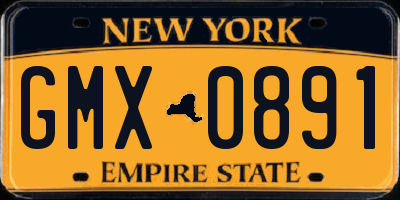 NY license plate GMX0891