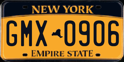 NY license plate GMX0906