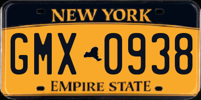 NY license plate GMX0938