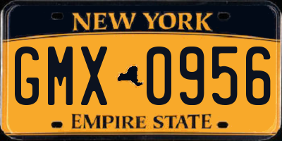 NY license plate GMX0956