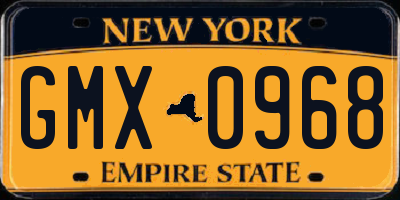 NY license plate GMX0968