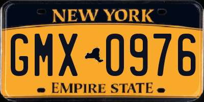 NY license plate GMX0976