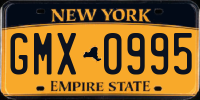 NY license plate GMX0995