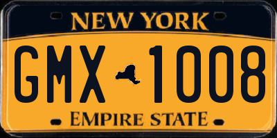 NY license plate GMX1008