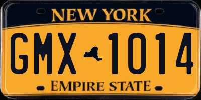 NY license plate GMX1014