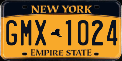NY license plate GMX1024