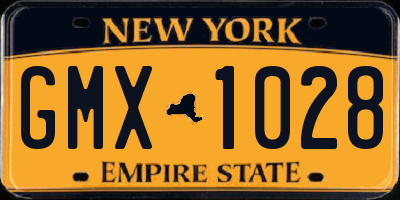 NY license plate GMX1028