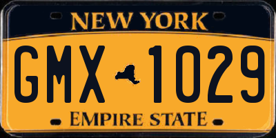 NY license plate GMX1029