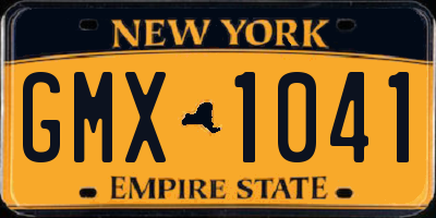 NY license plate GMX1041