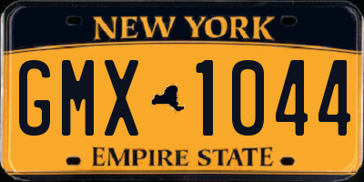 NY license plate GMX1044