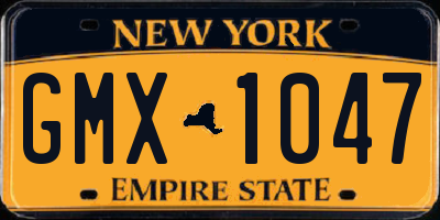 NY license plate GMX1047