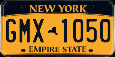 NY license plate GMX1050