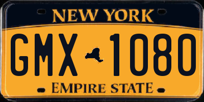 NY license plate GMX1080