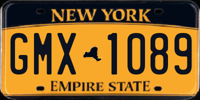 NY license plate GMX1089
