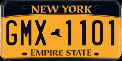 NY license plate GMX1101