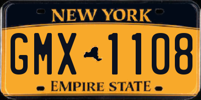 NY license plate GMX1108