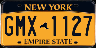 NY license plate GMX1127