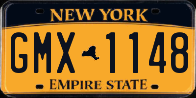 NY license plate GMX1148
