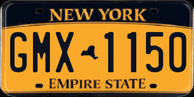 NY license plate GMX1150