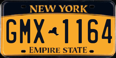 NY license plate GMX1164