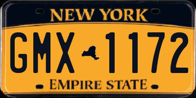 NY license plate GMX1172