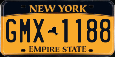 NY license plate GMX1188