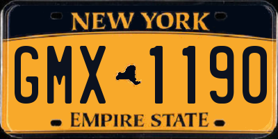 NY license plate GMX1190
