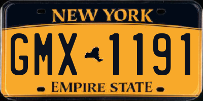 NY license plate GMX1191