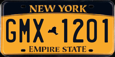 NY license plate GMX1201