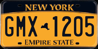 NY license plate GMX1205