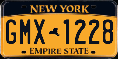 NY license plate GMX1228