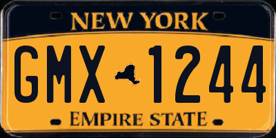 NY license plate GMX1244