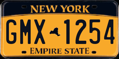 NY license plate GMX1254