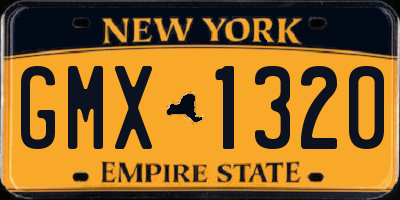 NY license plate GMX1320