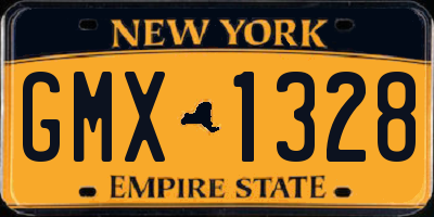 NY license plate GMX1328