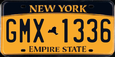 NY license plate GMX1336