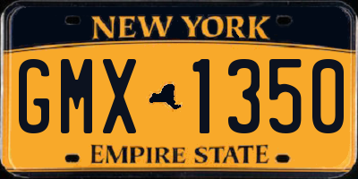 NY license plate GMX1350