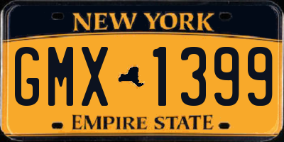 NY license plate GMX1399