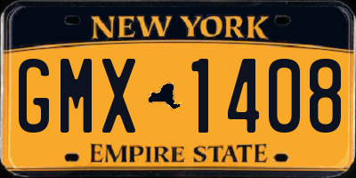 NY license plate GMX1408
