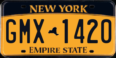 NY license plate GMX1420