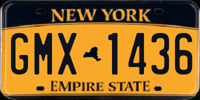 NY license plate GMX1436