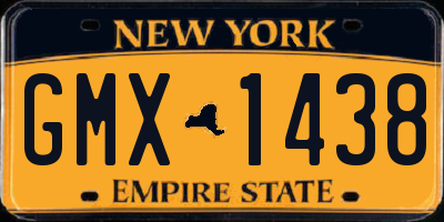 NY license plate GMX1438